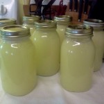 Rendered tallow, in jars