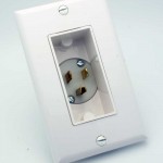 Recessed male outlet box